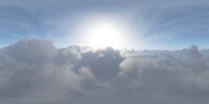 HDRI Dome: loc00184-5 Above the Clouds - HDRI dome over clouds for visualizations and airplane renderings.