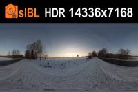 HDR 093 Road Winter - Dusk Clear Sky
